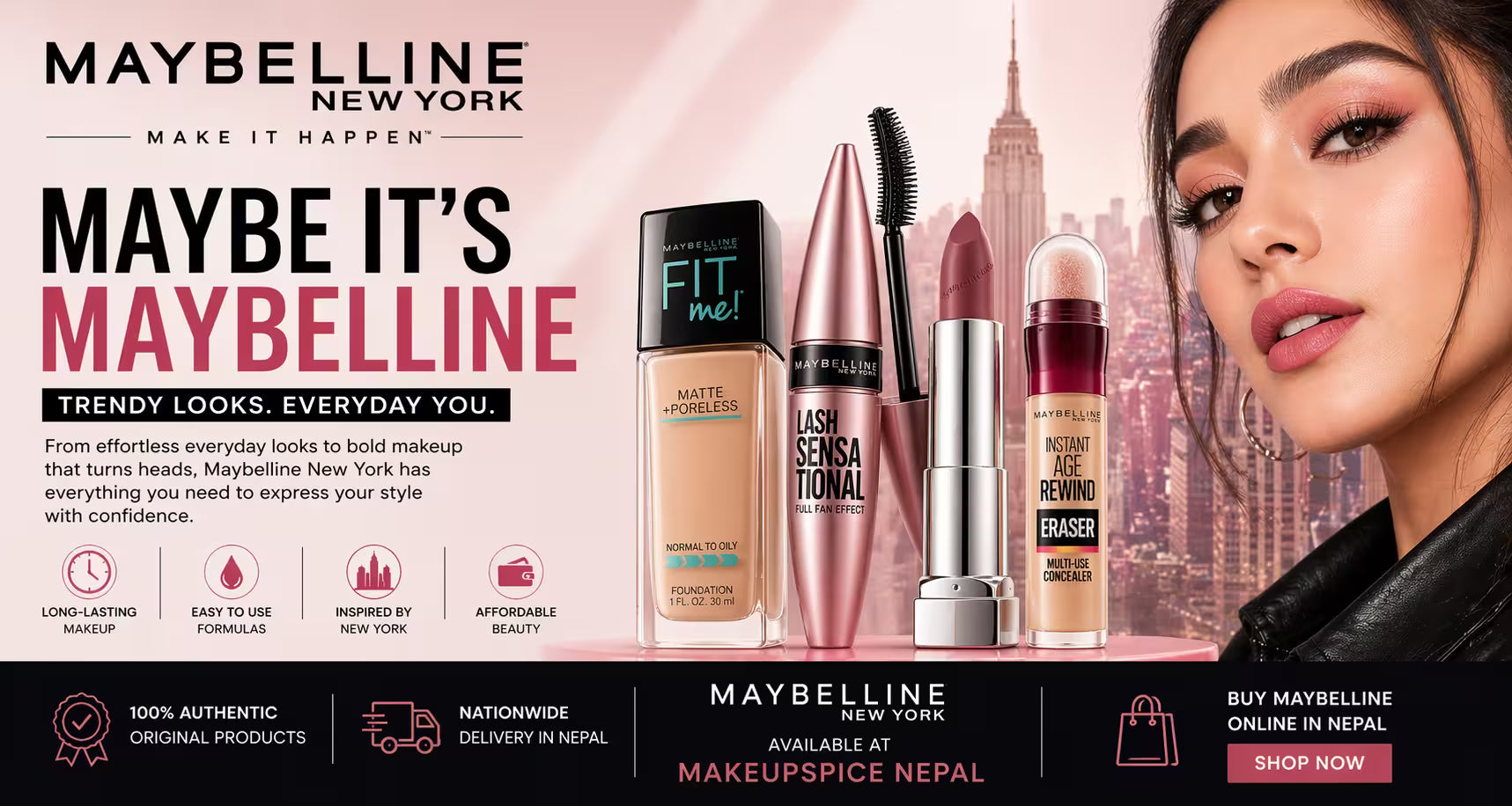 Maybelline New York – Buy Maybelline Makeup Online in Nepal