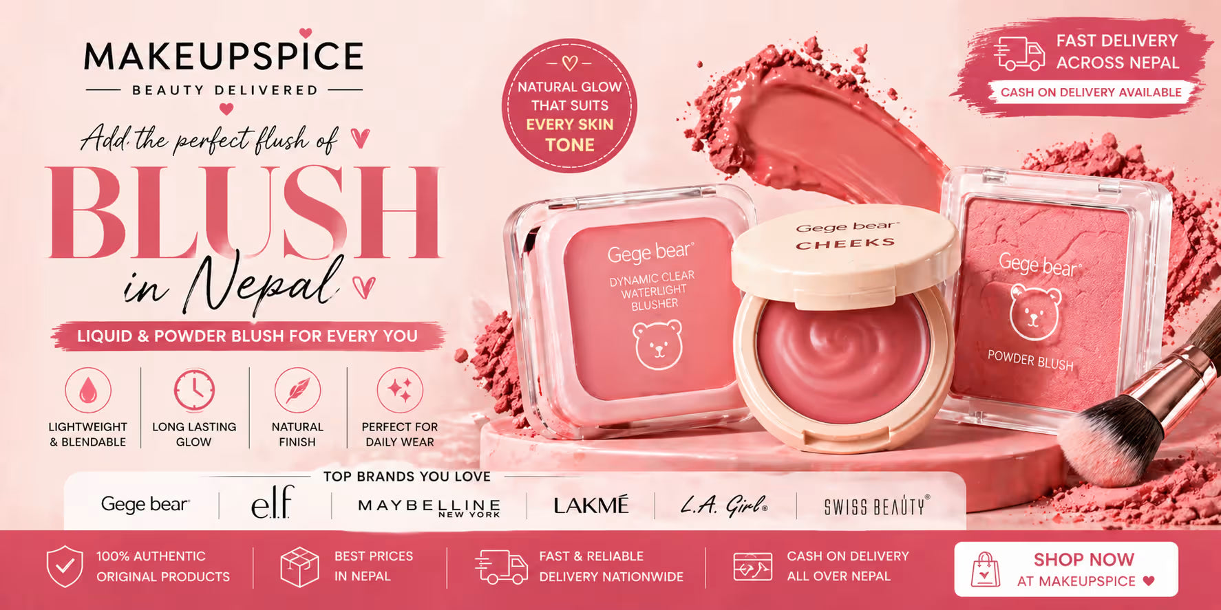 Blush – Liquid, Cream & Powder Blush in Nepal | MakeupSpice