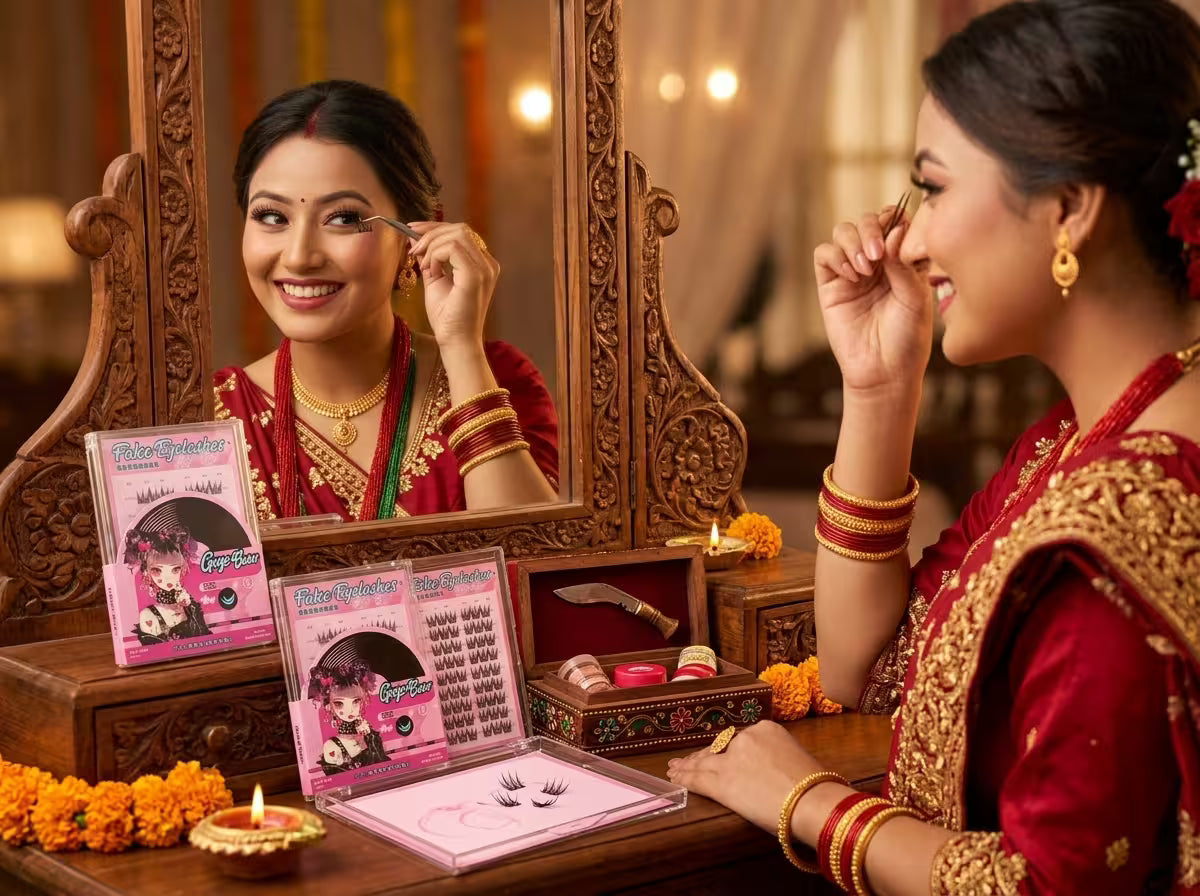 Bridal Eyelashes in Nepal