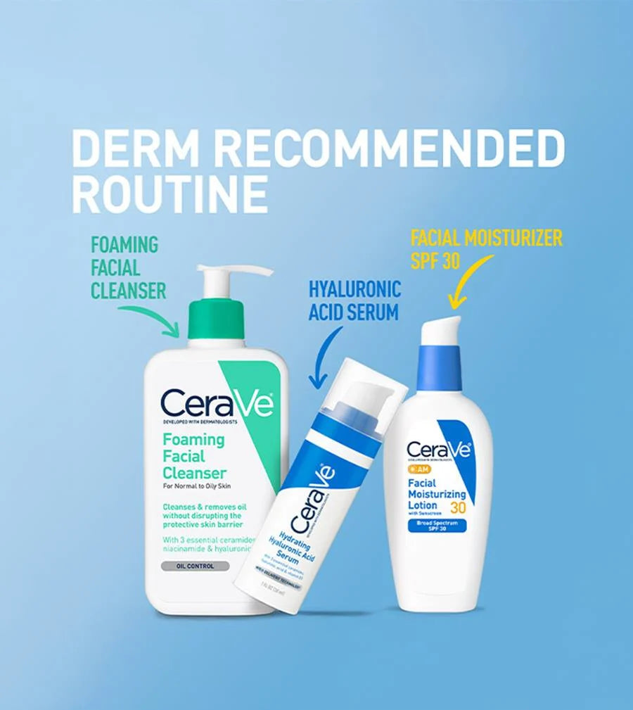 CeraVe AM Facial Moisturizer with broad-spectrum SPF 30 is a morning multitasker that hydrates throughout the day, protects skin by absorbing and reflecting UVA/UVB rays, and helps restore the skin’s protective barrier. Makeupspice Nepal