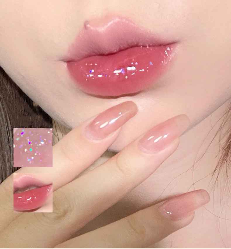 New Fashion Gege Bear Bow Lip Gloss Plump Lips Water-Proof Shining Jelly Oil with Mineral Ingredients
