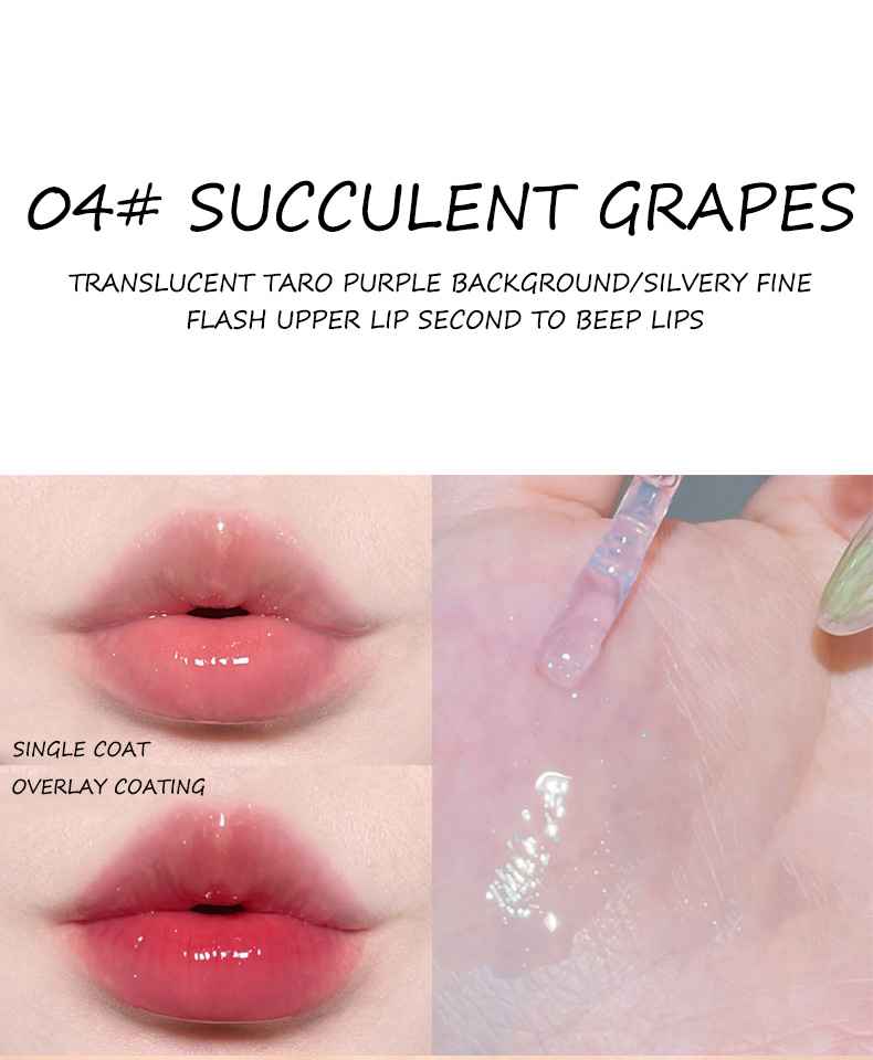 New Fashion Gege Bear Bow Lip Gloss Plump Lips Water-Proof Shining Jelly Oil with Mineral Ingredients