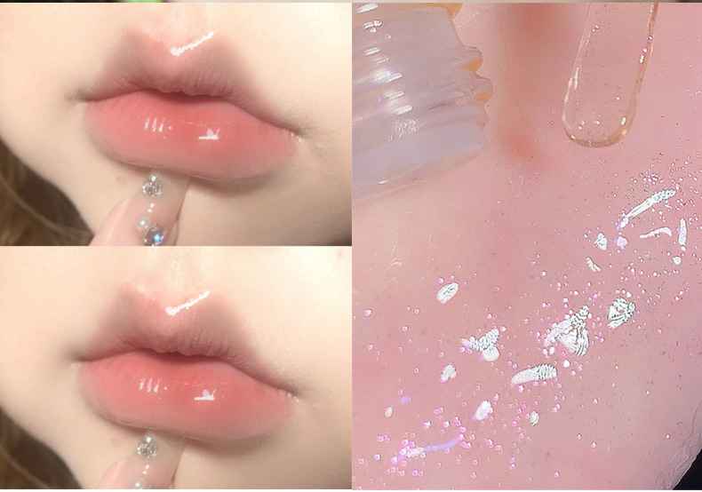 New Fashion Gege Bear Bow Lip Gloss Plump Lips Water-Proof Shining Jelly Oil with Mineral Ingredients
