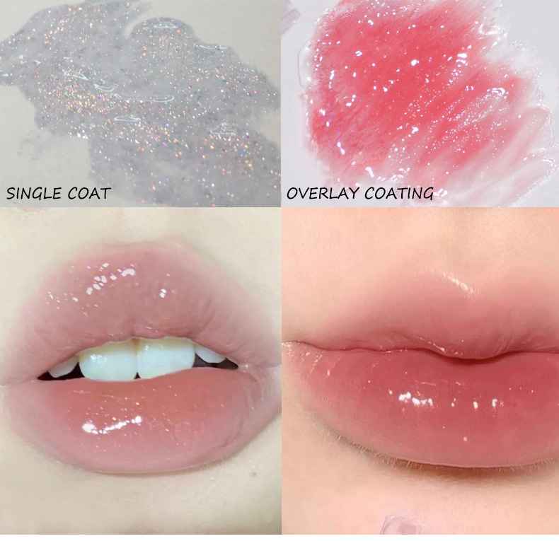 New Fashion Gege Bear Bow Lip Gloss Plump Lips Water-Proof Shining Jelly Oil with Mineral Ingredients