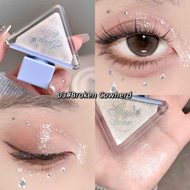 Gege Bear Travel Liquid Shimmer Eyeshadow – Wet Look Highlighter, Compact & Portable