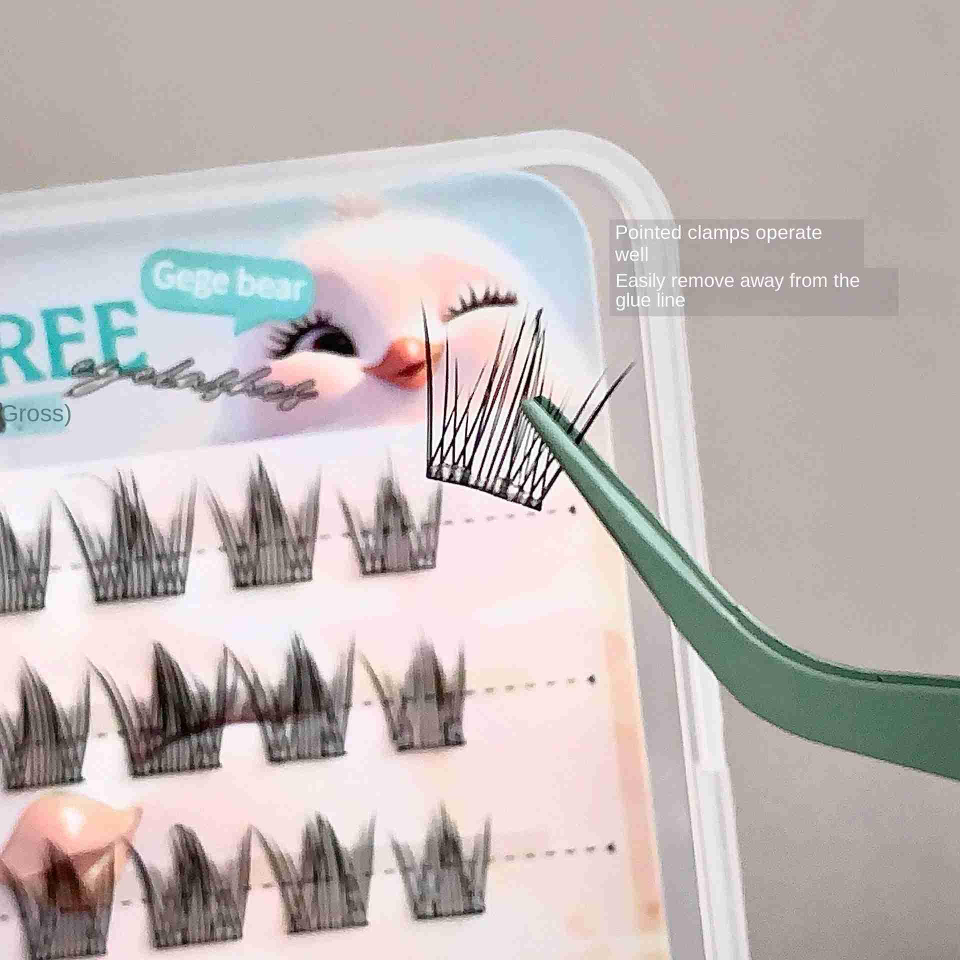 Gege Bear Self-Adhesive Eyelashes – No Glue, Easy Apply, 3 Styles