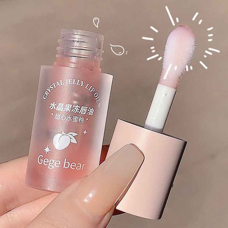 Gege Bear Lip oil, 3 Different Flavours, high Shine and plumping, moisturizing and hydrating, Korean Lipgloss for Girls Create Infused with grapes, peach and avocado. Longlasting lipgloss lipstick.