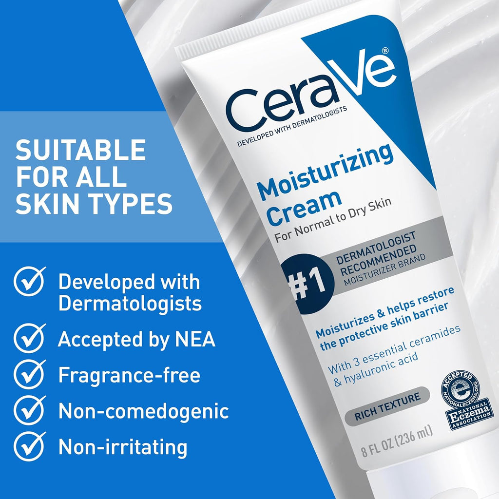 CeraVe Moisturizing Cream, Face Body Moisturizer, Normal to Dry Skin Makeupspice Nepal
