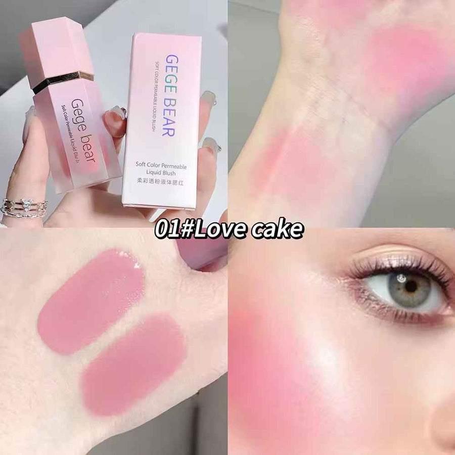 Blush swatches and application on skin