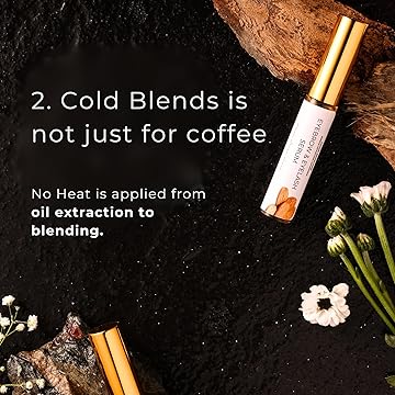Cold blends product with text on a dark background