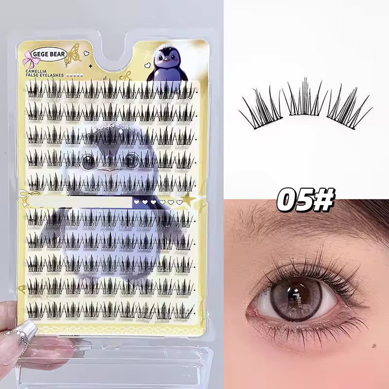 False eyelashes packaging with a sample on eye and product code '05#'.