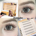 Eyelash packaging with 'Sagittarius' text and close-up of eyes wearing false eyelashes.