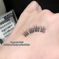 False eyelashes on a hand with text indicating segmentation and invisibility.