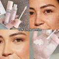 GEGE BEAR concealer with application on skin, labeled '03# snow white'.