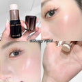 Blush sticks with 'GEGE BEAR' branding, applied to skin on a neutral background.