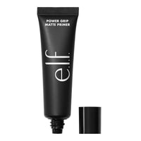Black tube of e.l.f. Power Grip Matte Primer on a white background