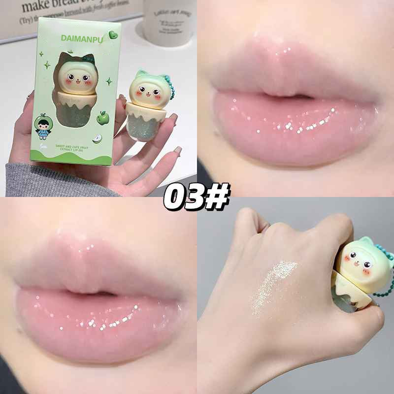 Gege Bear Long-Lasting Clear Lip Oil – Moisturizing, Waterproof, Natural Shine for Soft, Smooth Lips