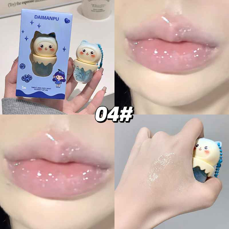 Gege Bear Long-Lasting Clear Lip Oil – Moisturizing, Waterproof, Natural Shine for Soft, Smooth Lips