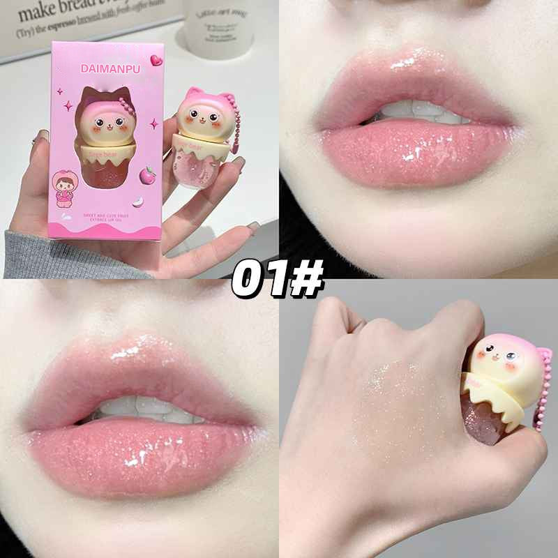 Gege Bear Long-Lasting Clear Lip Oil – Moisturizing, Waterproof, Natural Shine for Soft, Smooth Lips
