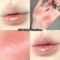 Lip gloss swatch on skin with '02# Naked Graminea' label