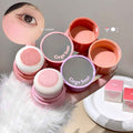 Makeup blush set with 'Gee bear' branding held by a hand.