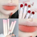 Girl applying Gege Bear matte lip gel lipstick in Nepal showing rich lip pigmentation