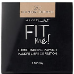 Maybelline Fit Me Loose Finishing Powder packaging on a black background