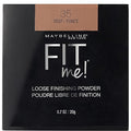 Maybelline Fit Me Loose Finishing Powder packaging on a black background
