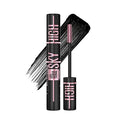 Mascara with brush and packaging on a white background