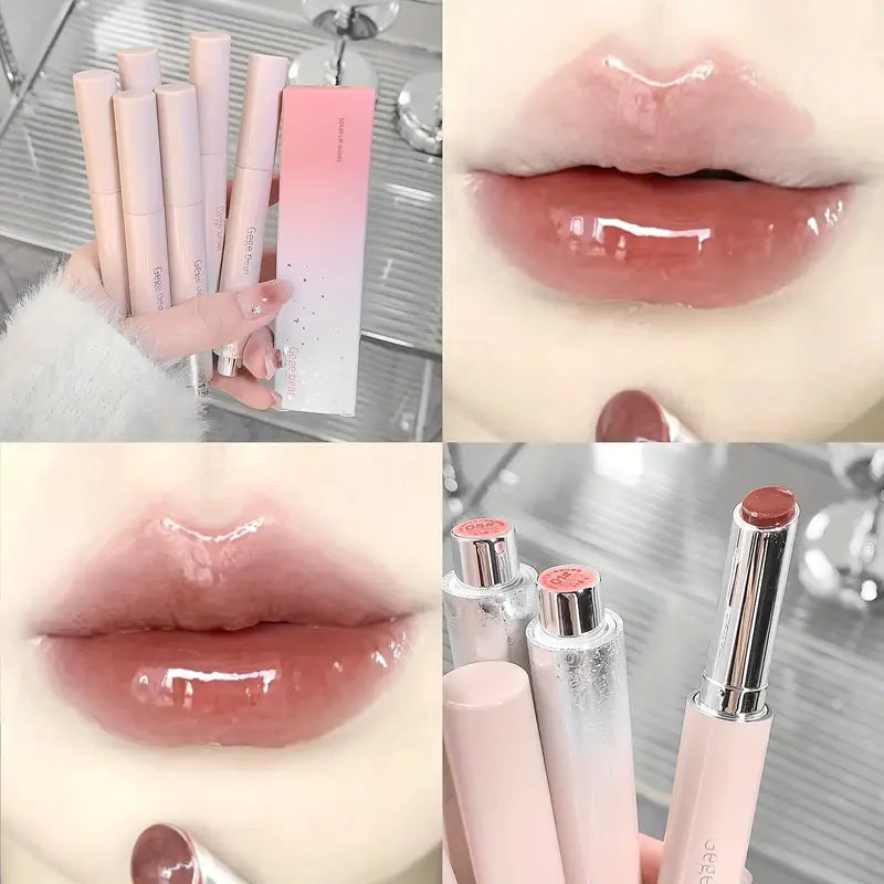 Gege Bear Moisturizing Lip Gloss - Hydrating, Mirror-Gloss Finish, Pink Lipstick for Women, Moisture-Rich, Non-Sticky, Perfect for Everyday Use, Student-Friendly, Student-Friendly Lipstick | Hydrating Formula | Moisture-Rich Formula Makeupspice Nepal