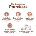 Our Goodness Promises with icons and text on a white background