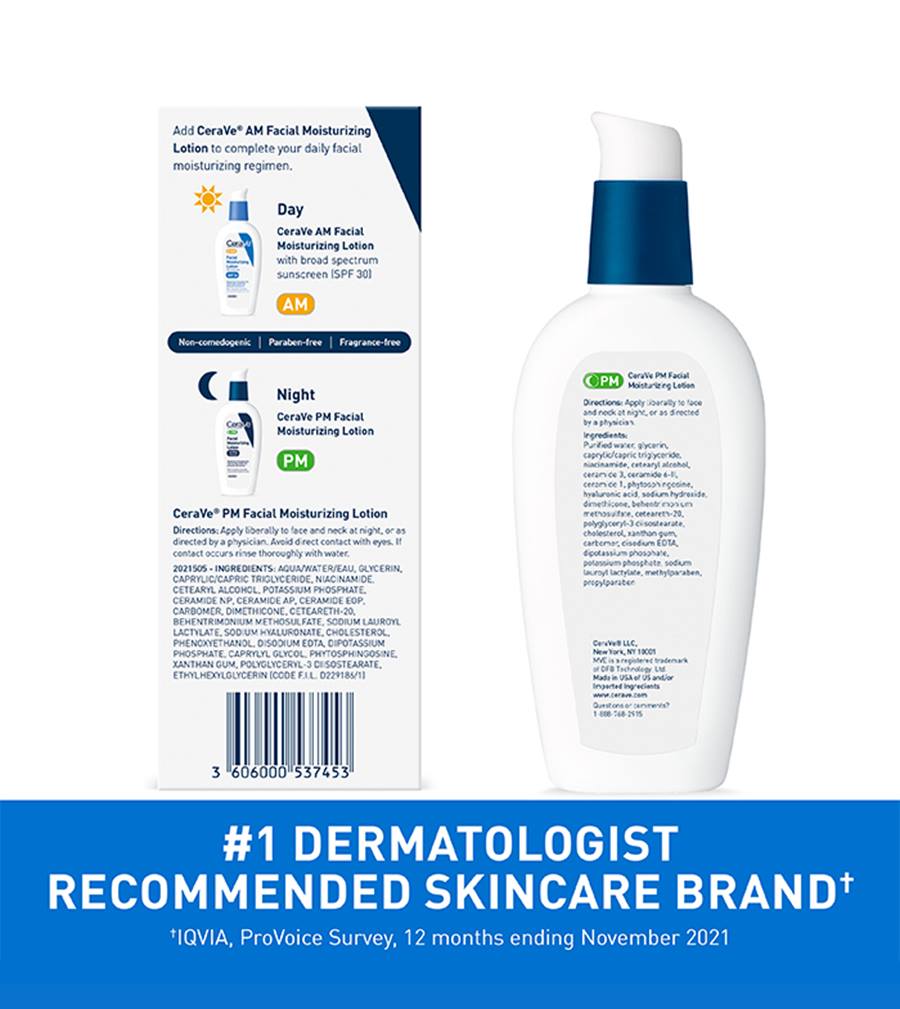 CeraVe PM Facial Moisturizer, made with niacinamide, hyaluronic acid, and three essential ceramides, uses MVE Technology to deliver long-lasting hydration through the night while supporting and restoring the skin’s protective barrier. Makeupspice Nepal