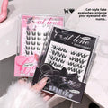 Cat Line Gege Bear 48 Pieces Flase Eyelashes held by hand of a lady on a white background 