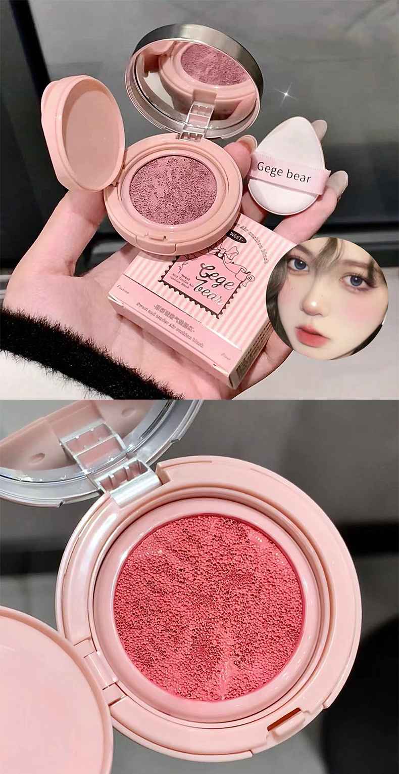 Pink blush on a black background