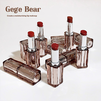 Set of Gege Bear lipsticks on a white background