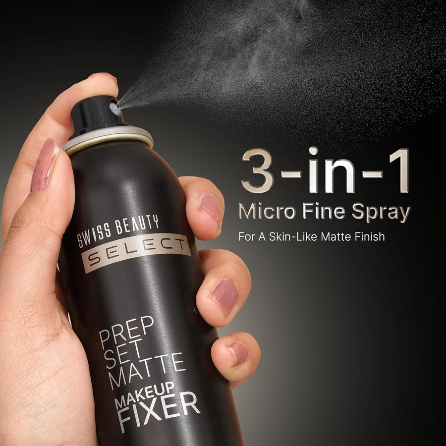 Spraying bottle and black Background and large 3 in 1 text 