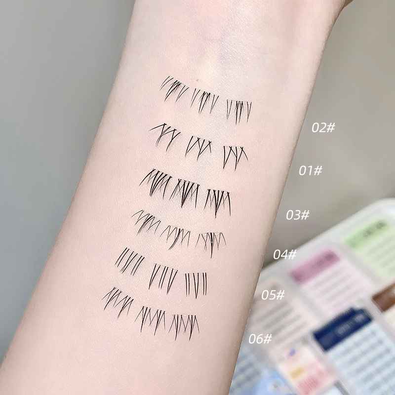 Swatches on arm with different options displayed.