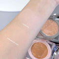 Ivory and Natural shades of Gege Bear cushion matte liquid foundation showcasing smooth texture, blendable coverage, and flawless natural finish on skin.