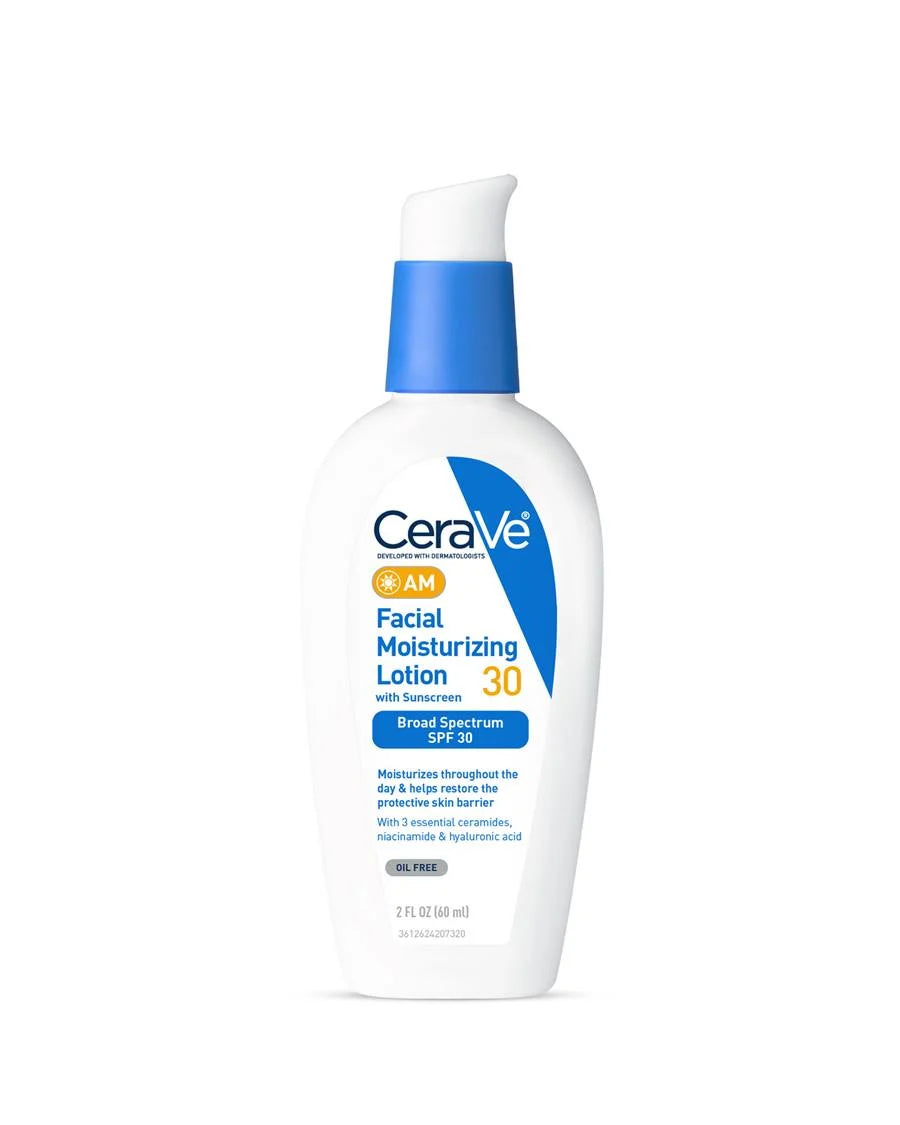 CeraVe AM Facial Moisturizer with broad-spectrum SPF 30 is a morning multitasker that hydrates throughout the day, protects skin by absorbing and reflecting UVA/UVB rays, and helps restore the skin’s protective barrier. Makeupspice Nepal