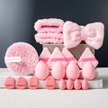 baby pink beauty blender 20 piece set with bow headband mini makeup sponges and cleaning pad gege bear