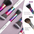 Makeup brushes with BS-MALL branding on a light purple background.
