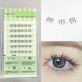 Gege bear eyelash packaging with an example of applied eyelashes on a white background.