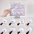 blue 8 pieces gege bear beauty blender held on the hand by a girl 