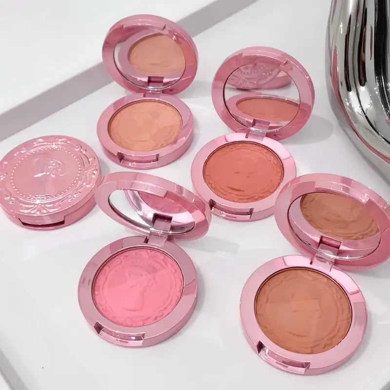 Gege Bear Three-Dimensional 3D Relief Fog Color Powder Blusher Naturally Tender And Delicate Makeup Holding Puff Color Female Rouge Powder Blusher Cream Makeupspice Nepal