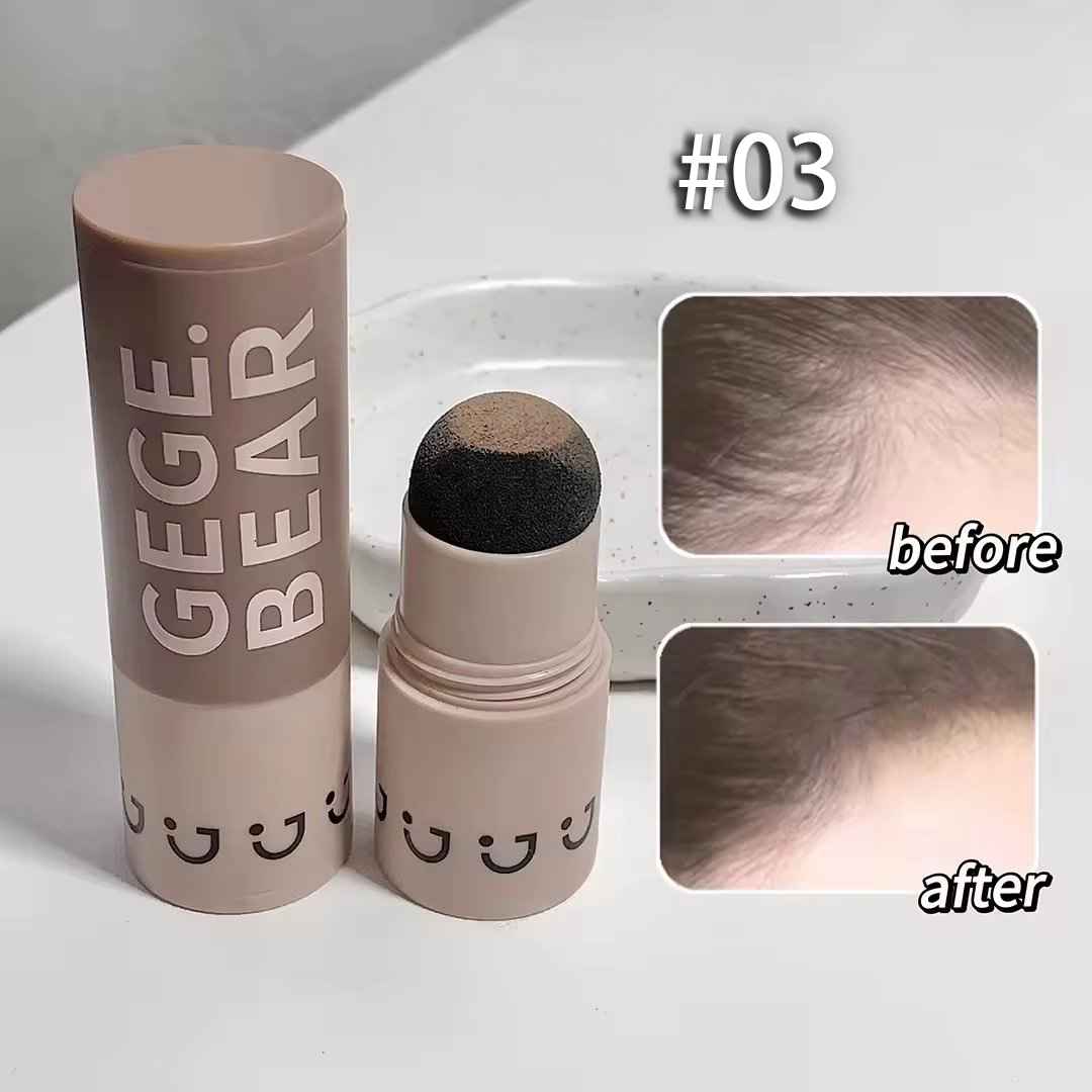 GEGE BEAR hair product with 'before' and 'after' hairline comparison on a white background