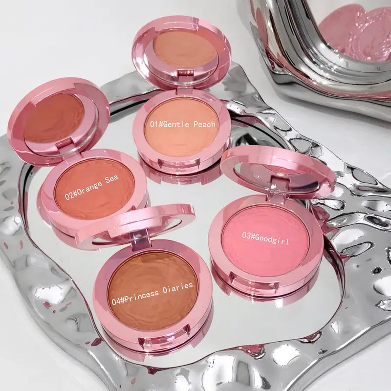 Gege Bear Three-Dimensional 3D Relief Fog Color Powder Blusher Naturally Tender And Delicate Makeup Holding Puff Color Female Rouge Powder Blusher Cream Makeupspice Nepal