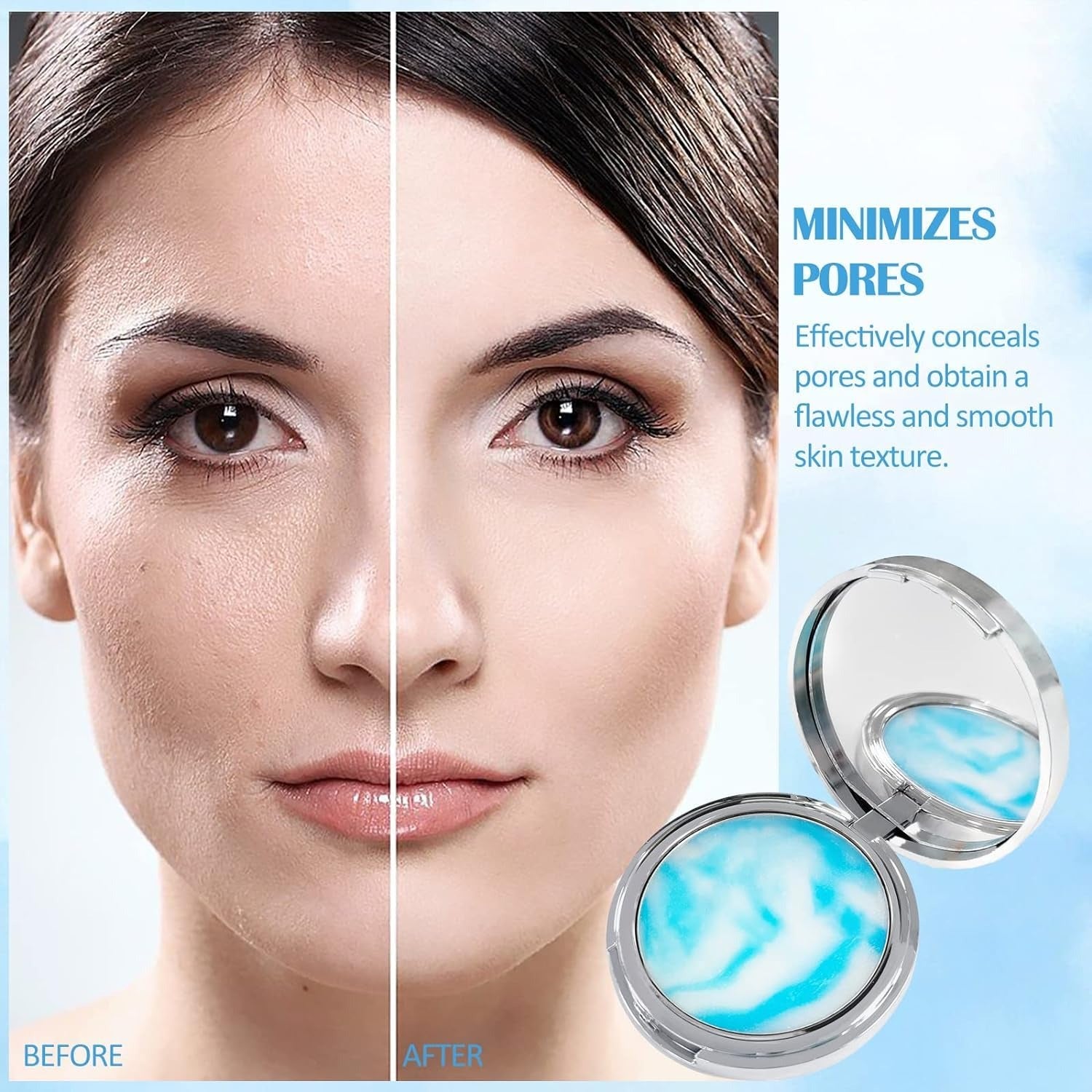 CANDYBELLA Oil Control Gel Compact Powder for Women - Mattifying Formula for Long-lasting Shine Control, Poreless Skin - Best Oil Control Makeup for Oily Skin, Minimize Pores, and Achieve a Matte Finish