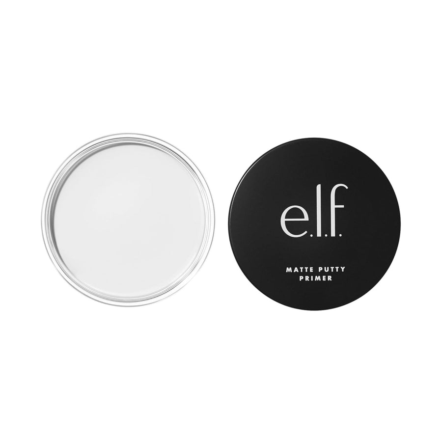 e.l.f. Matte Putty Primer container with black lid on a white background