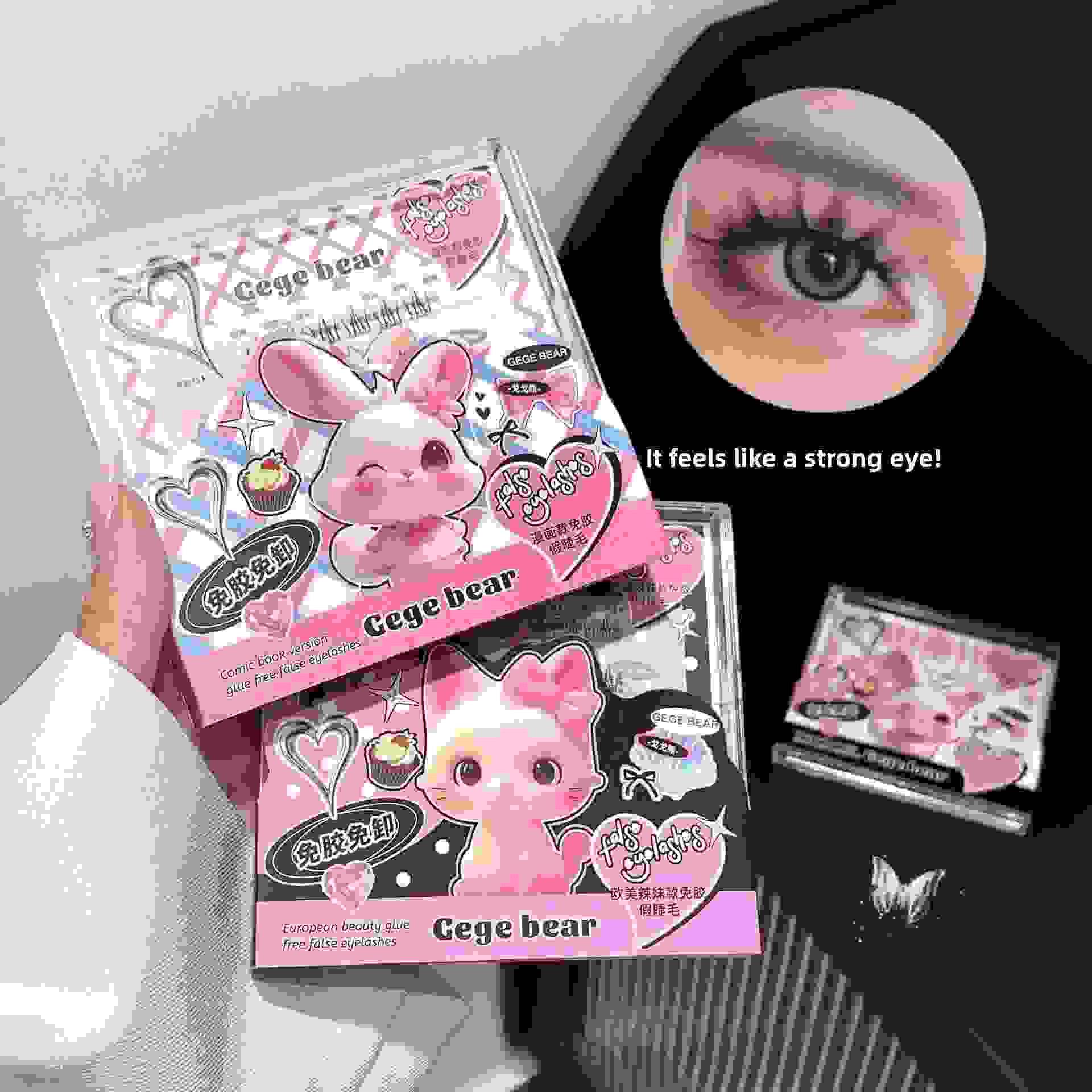 Gege Bear Self-Adhesive Eye Lashes - No Glue Needed