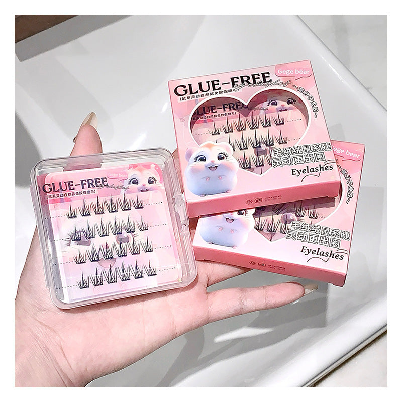 Gege Bear Flash Eyelashes, Self-Adhesive Eye Extension | Easy Application & Easy Remove | No-Glue | 3 Designs | Korean Eyelashes Inspiration